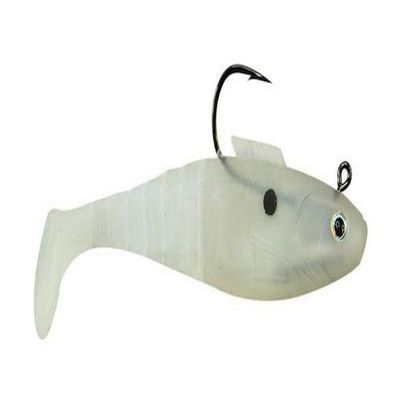 Egret Baits E-VSH60-01-05 6" Vudu Shad 2/Pk, White Pearl