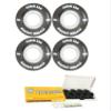 Bigfoot Skateboard Wheels 53mm 83A Soft Cruiser Filmer Black + Ceramic Bearings view 1
