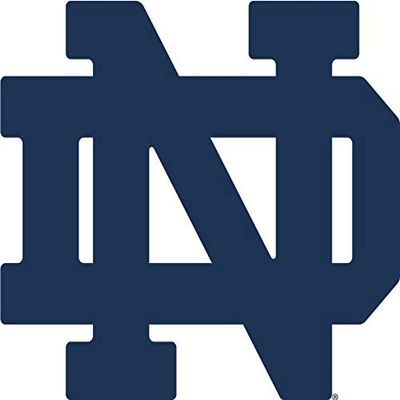4 Inch Notre Dame Dark Blue ND Logo Decal University of Notre Dame Fighting Irish Removable Wall Sticker Art NCAA Home Room Decor 4 1/2 by 4 Inches