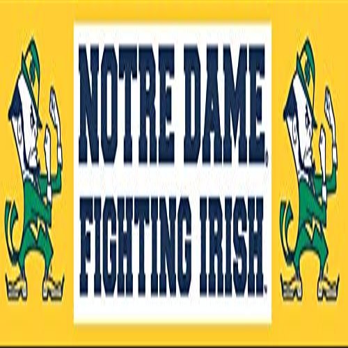 12 Inch Notre Dame Fighting Irish Decal University of Notre Dame ND Logo Removable Wall Sticker Art NCAA Home Room Decor 12 1/2 by 2 Inches