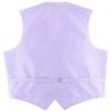 Vesuvio Napoli Men's Dress Vest & Skinny NeckTie Solid Lavender Purple Color 2.5" Neck Tie Set sz XS view 2