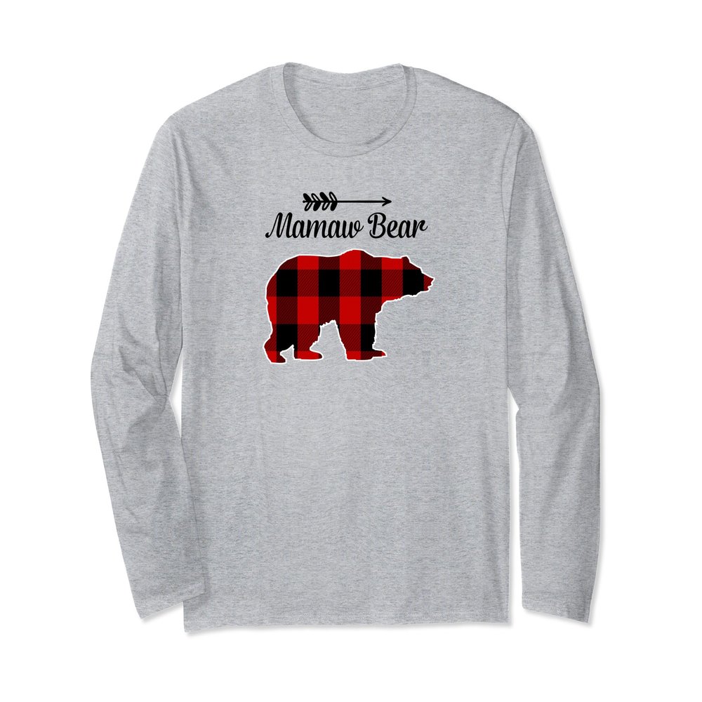 Mamaw Bear Buffalo Plaid Primitive Bear Shirt With Arrow