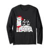 Llama Shirt - Fa La La La Llama Christmas Long Sleeve Shirt view 1