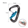STURME Carabiner Clip 12KN Aluminium Wiregate Lightweight Heavy Duty Large Strong Durable D-Ring Hooks Spring Snap Link Keychain Clips Set for Hammock Improved Design for 2024 (Blue) view 2