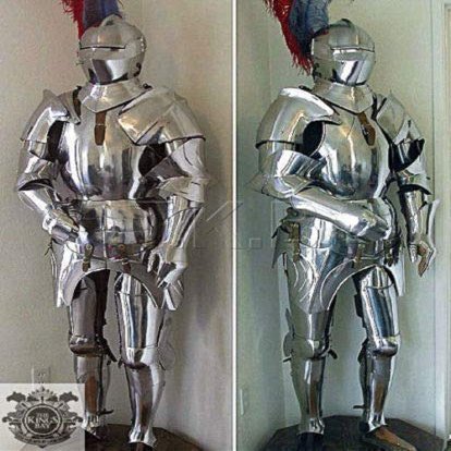 Marine Gift Shop Medieval Knight Suit of Armor 17th Century Full Body Armour Full Suit