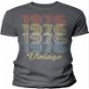 50th Birthday Gift Shirt for Men - Vintage 1976 Retro Birthday - 004 - F/Charcoal-4X