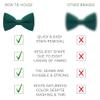 Bow Tie House Men's Classic Pre-Tied Bow Tie Formal Solid Tuxedo (Large, Sea Green) view 3