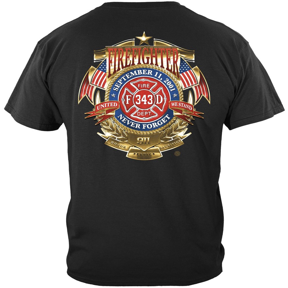 Erazor Bits fire Fighter | Firefighter Badge of Honor Shirt ADD106-FF2072-4XL