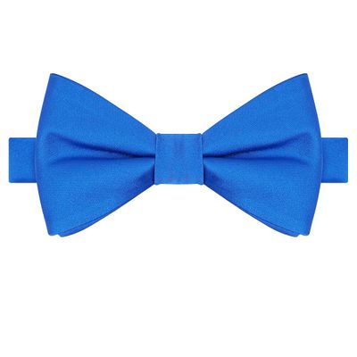 KissTies Boys Bow Tie Royal Blue Satin Bowtie For Kids Bows + Gift Box