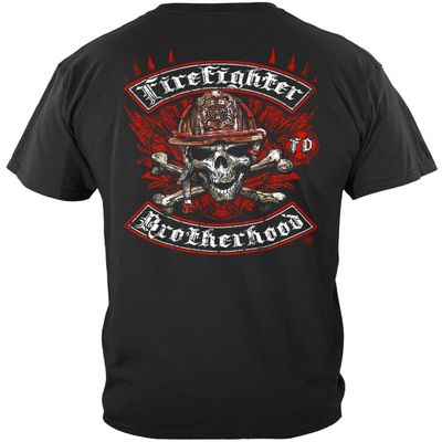 Fireman Flag | Firefighter Biker Cross Bones Shirt ADD156-FF2144-4XL