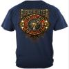 Erazor Bits Firefighter t Shirt | Firefighter Flames Gold Sield Shirt ADD106-FF2333-4XL view 1
