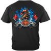 Firefighter T Shirt Thin red line | Firefighter Fire Dog First in Last o Shirt ADD129-FF2063-4XL view 1