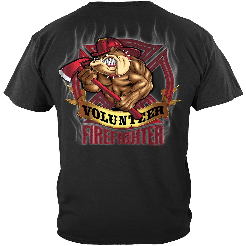 Erazor Bits Firefighter Shirts Men | Fire Dog Volunteer Shirt ADD135-FF210-4XL