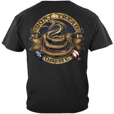 2nd Amendment Gun Tshirt | Don't Tread On Me Stone Gold Shirt ADD198-RN2269-4XL
