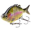 Bassdash SwimPanfish 2.5/0.34oz Hard Bluegill Swimbaits Multi Jointed Topwater Trout Bass Fishing Crank Lure,Pack of 4 view 3