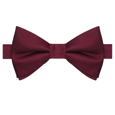 KissTies Boys' Bow Tie Burgundy Red Satin Bowtie For Kids Boys Bows + Gift Box