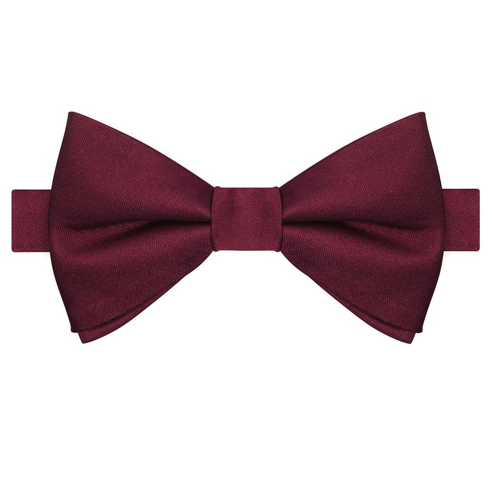 KissTies Boys' Bow Tie Burgundy Red Satin Bowtie For Kids Boys Bows + Gift Box