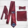 KissTies Boys' Bow Tie Burgundy Red Satin Bowtie For Kids Boys Bows + Gift Box view 2