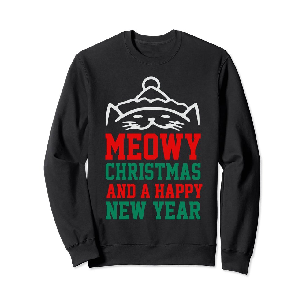 Cat Lover Christmas Novelty Gifts Crewneck Men Women Sweatshirt