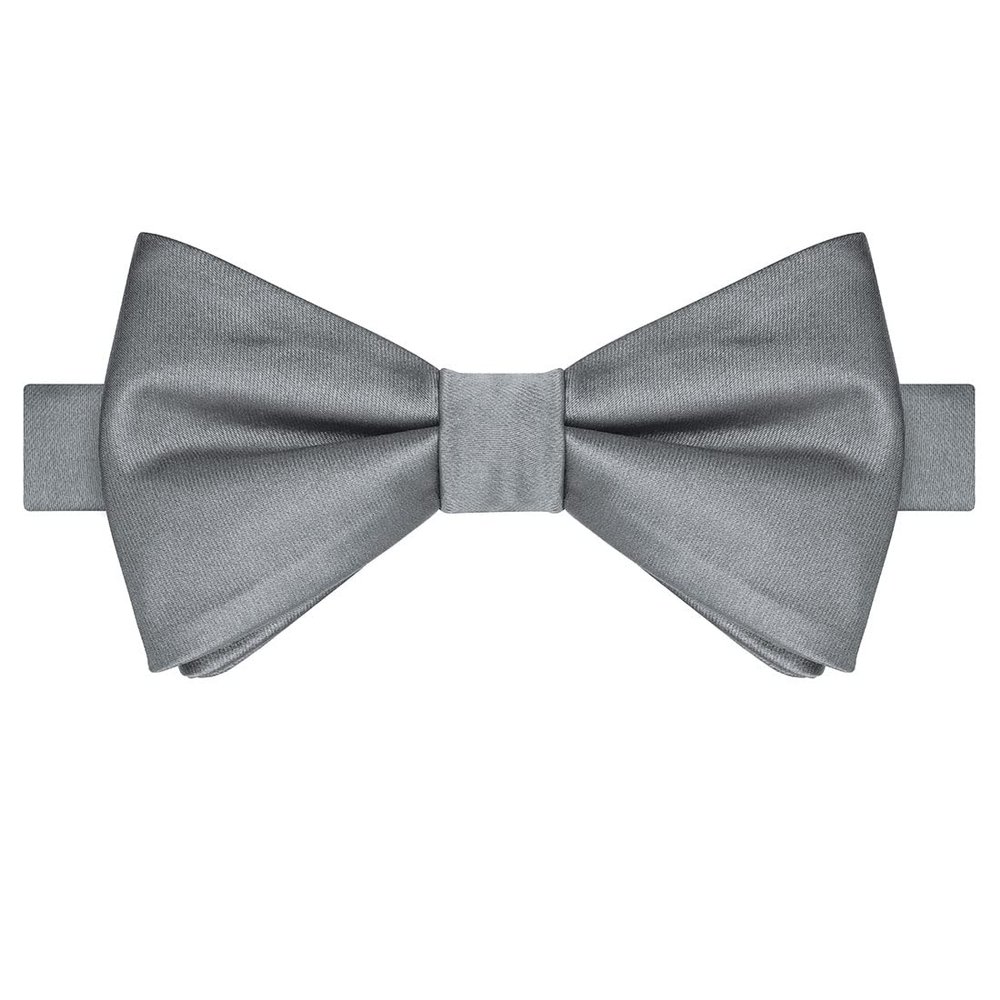 KissTies Kids' Bow Tie Charcoal Gray Satin Bowtie For Kids Boys Bows + Gift Box