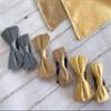 KissTies Kids' Bow Tie Charcoal Gray Satin Bowtie For Kids Boys Bows + Gift Box view 2