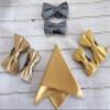 KissTies Kids' Bow Tie Charcoal Gray Satin Bowtie For Kids Boys Bows + Gift Box view 3