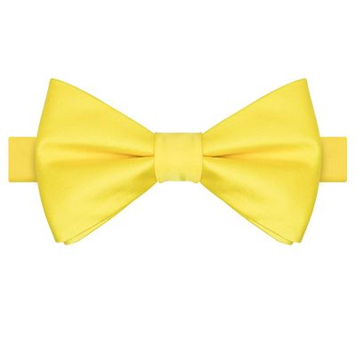 KissTies Boys' Bow Tie Bright Yellow Satin Bowtie For Kids Boys Bows + Gift Box