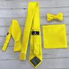 KissTies Boys' Bow Tie Bright Yellow Satin Bowtie For Kids Boys Bows + Gift Box view 2