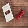 KissTies Kids Bow Tie Scarlet Red Satin Bowtie For Kids Boys Bows + Gift Box view 2