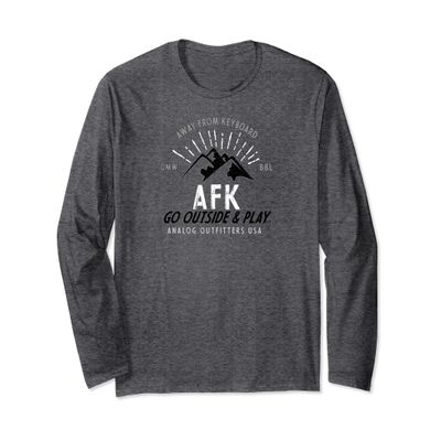 AFK Mountains 'Away From Keyboard' Men's Long Sleeve Shirt