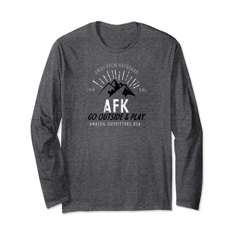 AFK Mountains 'Away From Keyboard' Men's Long Sleeve Shirt
