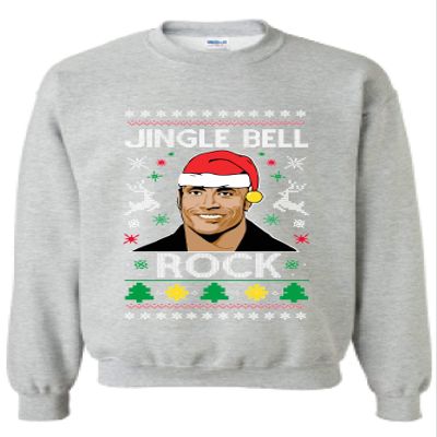 ALLNTRENDS Adult Sweatshirt Jingle Bell Rock Trendy Ugly Christmas Holiday Party (XL, Sporty Grey)