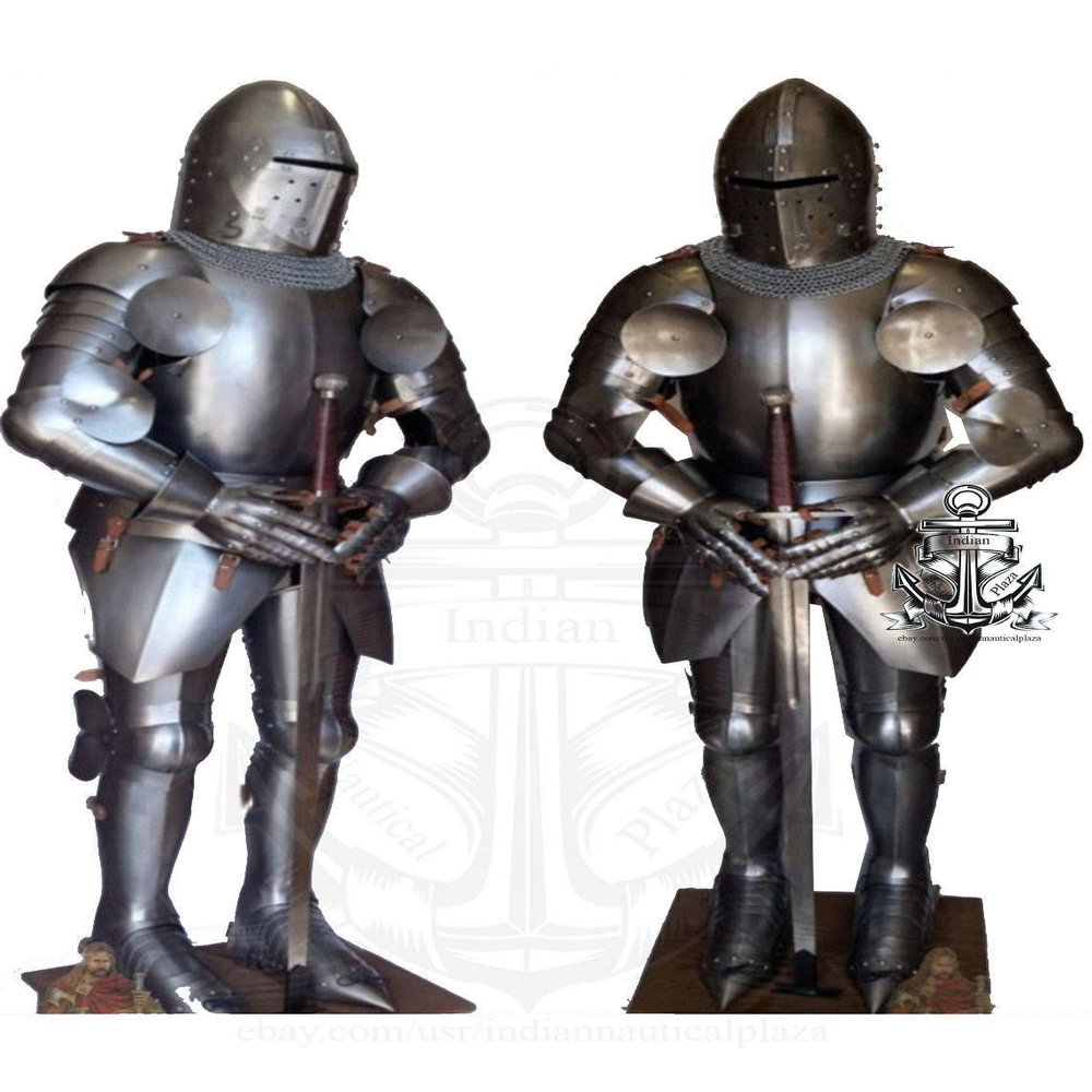 Marine Gift Shop Medieval Pento Knight Suit of Armor Full Body Armour Suit Sword Crusader Helmet