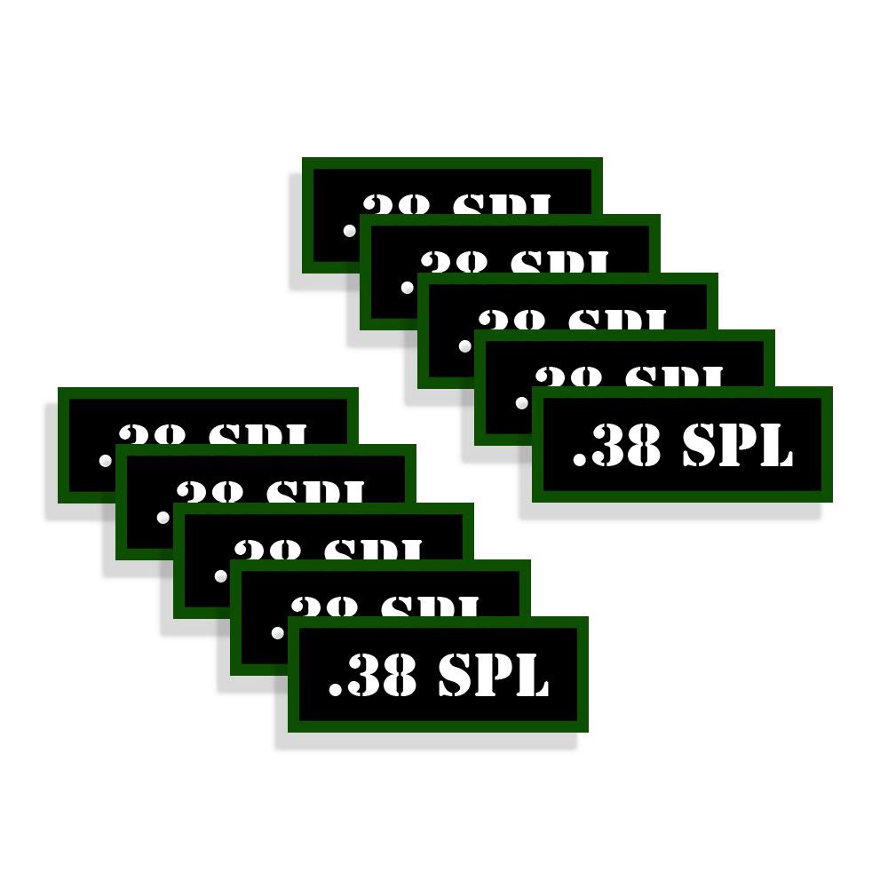 Speed Demon Hot Rod Shop Ammo Can Labels 38 Special Ammunition Decals 10 Pack Adhesive Vinyl 3"x1.15"