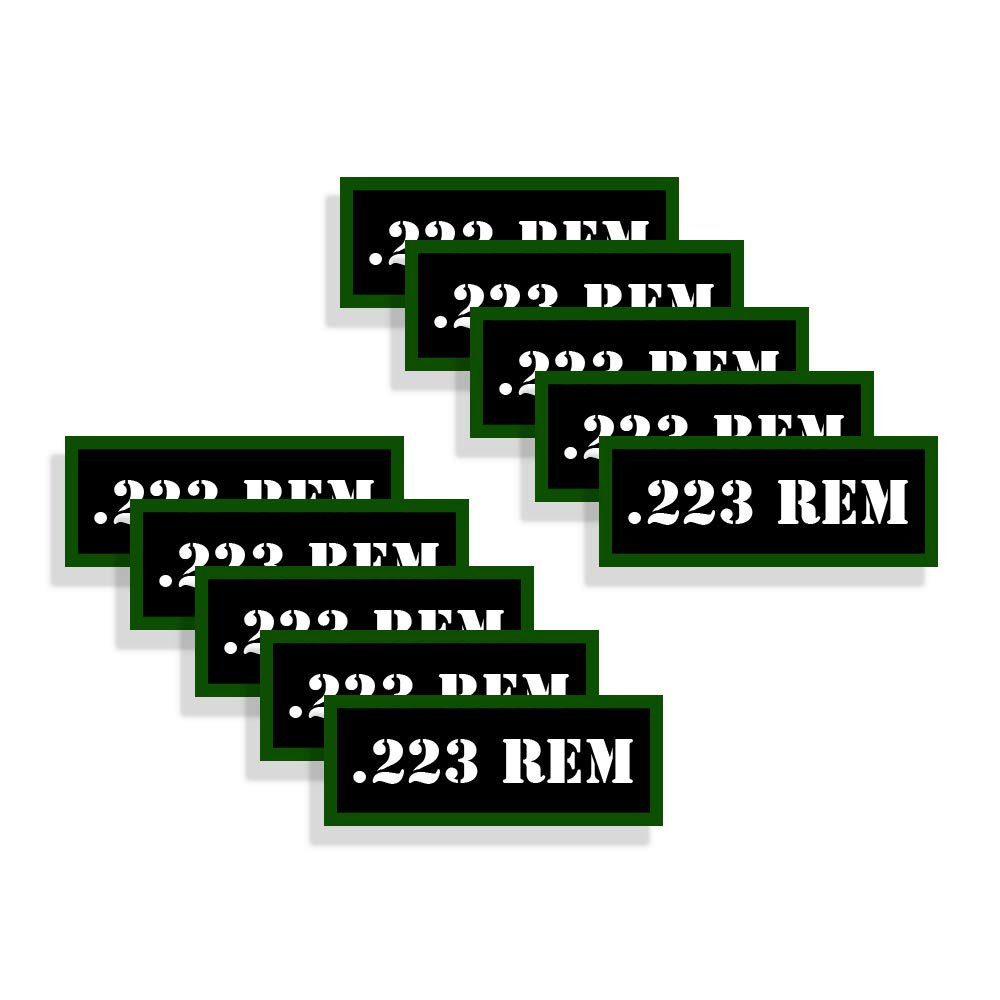 Speed Demon Hot Rod Shop Ammo Can Labels .223 REM Ammunition Decals 10 Pack Adhesive Vinyl 3"x1.15"