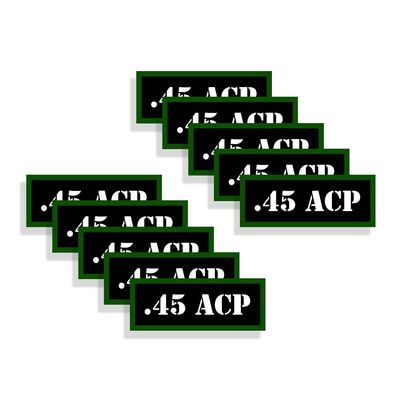 Speed Demon Hot Rod Shop Ammo Can Labels 45 ACP Ammunition Decals 10 Pack Adhesive Vinyl 3"x1.15"