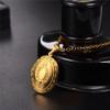U7 Customized Locket Necklace That Holds Picture 18K Gold Oval Pattern Photo Lockets Pendant for Women view 3