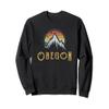 Retro Oregon Mountain Nature Outdoor Hiking Sweat Shirt view 1
