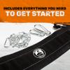Belt Squat Belt [Bells of Steel] 5in Width Belt Squat Belt for Weight Lifting, Includes Chain - 12in, Heavy Duty Padded Belt Squat Attachment view 3