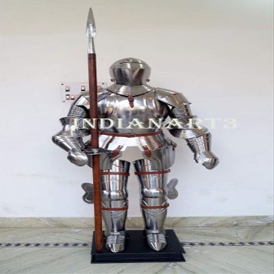 Marine Gift Shop Medieval Knight Suit of Armor 15th Century Combat Full Body Armour Statue