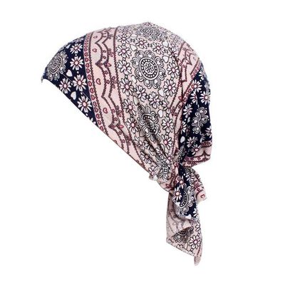 beauty YFJH Women Stretch Cotton Print Sleep Turban Hat Headwear Scarf Chemo Beanie Cap for Cancer Hair Loss