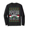 Auditing Clerk On Nice List Christmas Ugly Sweater Tshirt view 1