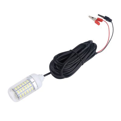 Zerone Underwater Fishing LED Light, 12V 108LEDs Submersible Underwater Night Boat Fishing Light Lamp IP68 LED Fish Attractor Night Light(White)