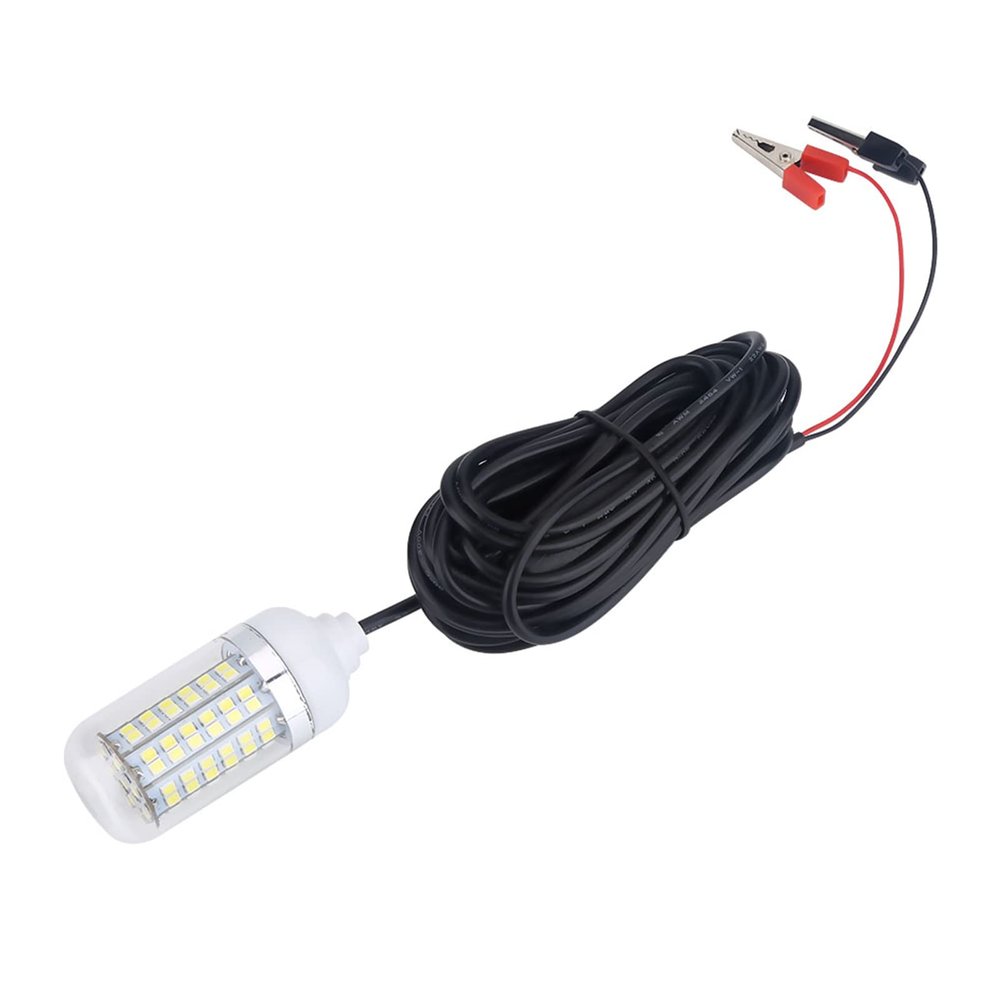 Zerone Underwater Fishing LED Light, 12V 108LEDs Submersible Underwater Night Boat Fishing Light Lamp IP68 LED Fish Attractor Night Light(White)