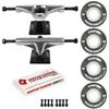 Skateboard Package 5.0 (7.75") Silver Trucks 55mm 83A Black Cruiser Wheels ABEC 5 view 1