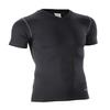 Smitty | BKS-411 | Black | Compression Short Sleeve V- Neck Shirt | Polyester (XL) view 1