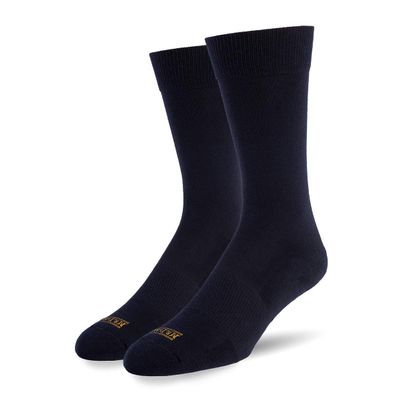 Mr. Davis Moisture Wicking Performance Everyday Socks - Comfortable and Stylish Mens Sock - Single Pair of Socks for Casual Wear - Solid Navy One Size