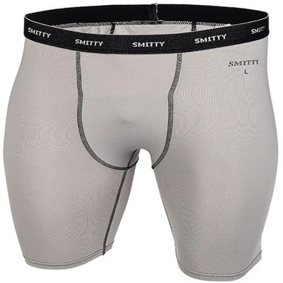 Smitty | BBS-415 | Grey | Compression Shorts w/Cup Pocket | Polyester Spandex (XXL)
