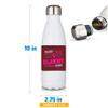 Premium White 17oz Double Walled Insulated Cola-Shaped Stainless Water Bottle/The Best Glammy Ever Grandma Glam view 1