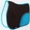 Horse Quilted English Saddle PAD Trail Pleasure Riding Brown Turquoise 72F07 view 2
